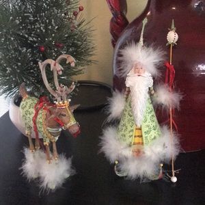 Department 56 Christmas Krinkles Santa and Helper